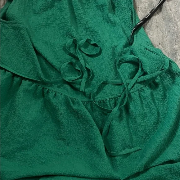 Calvin Klein Emerald Green Sleeveless Tiered Dress - Picture 6 of 6